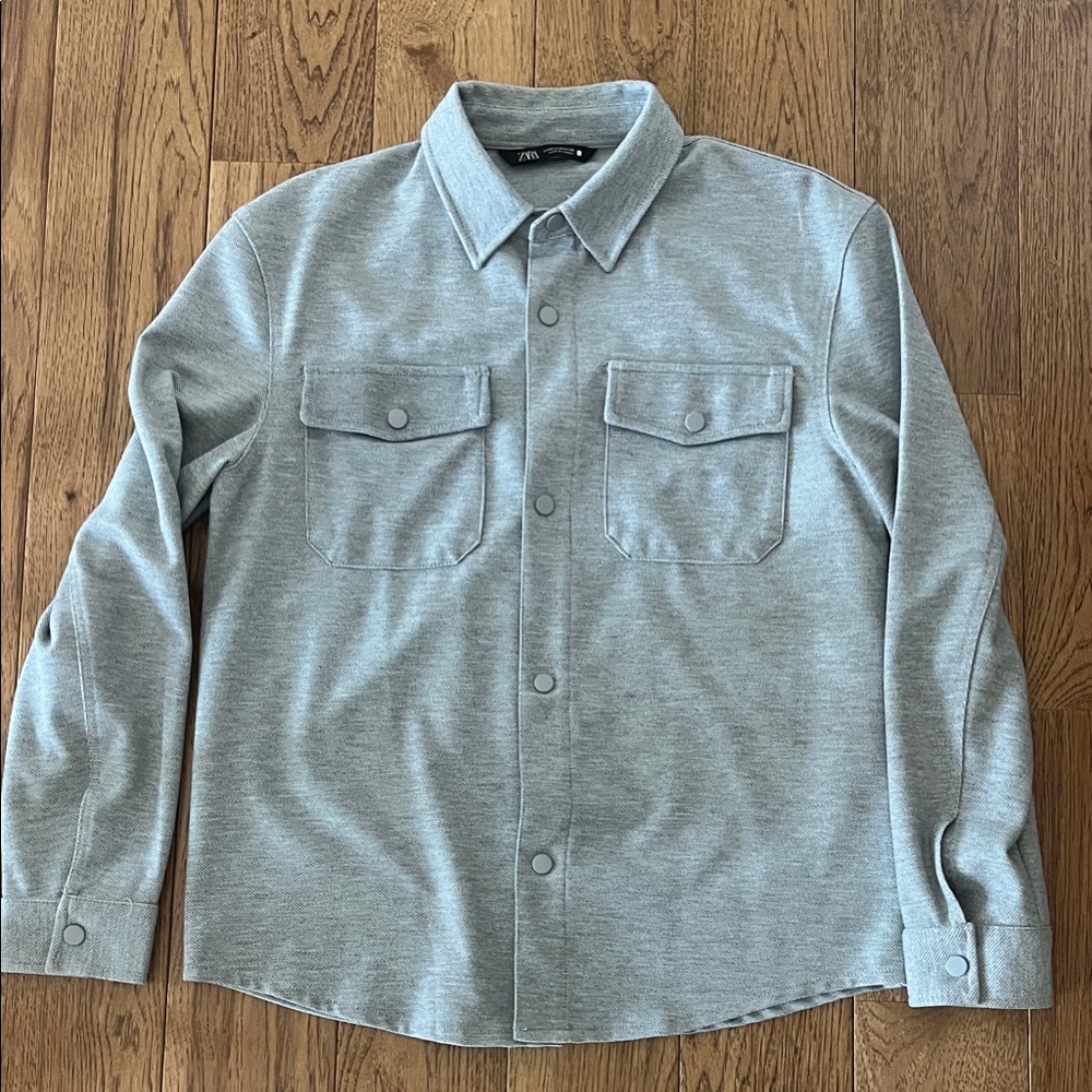 Zara Light Gray Long Sleeve Shirt